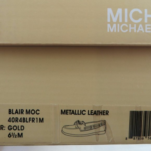 NIB Michael KORS MK 40R4BLFR1M GOLD MOCS SZ. 8 - Picture 4 of 4